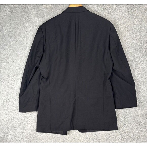 Boss Hugo Boss Stretch Mens Three Button Blazer Jacket Black Wool Size 42 Reg - Picture 2 of 10